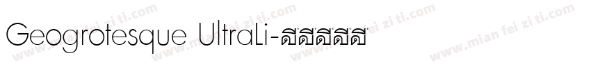 Geogrotesque UltraLi字体转换